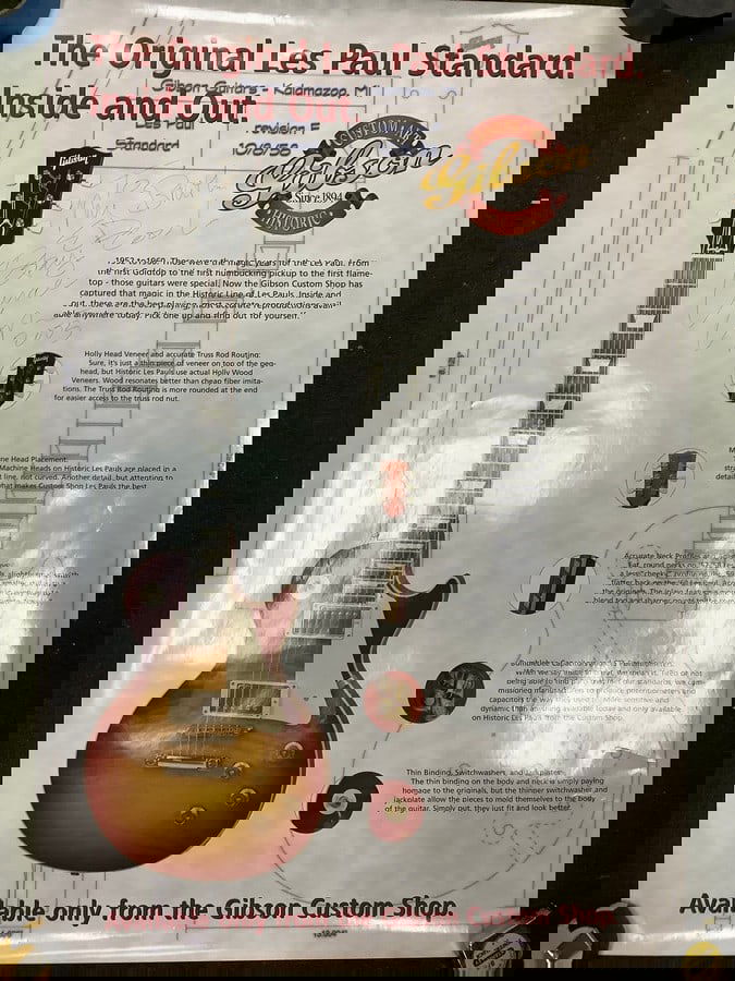 Gibson signed guitar poster(24in.x36in.) (1 of 1)