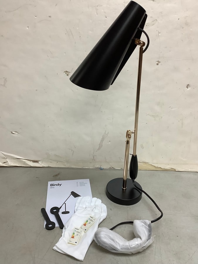 Birdy Global Lighting black/brass light fixture with gloves and manual(brand new) (1 of 1)