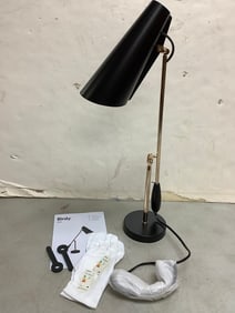 Birdy Global Lighting black/brass light fixture with gloves and manual(brand new)