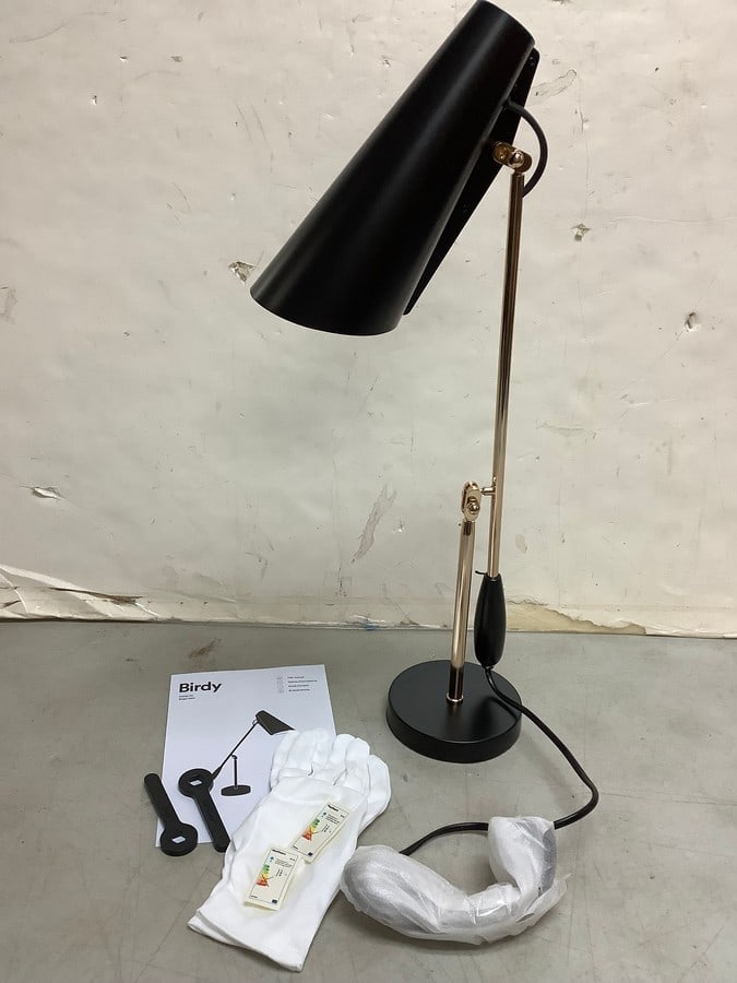 Birdy Global Lighting black/brass light fixture with gloves and manual(brand new) (1 of 1)