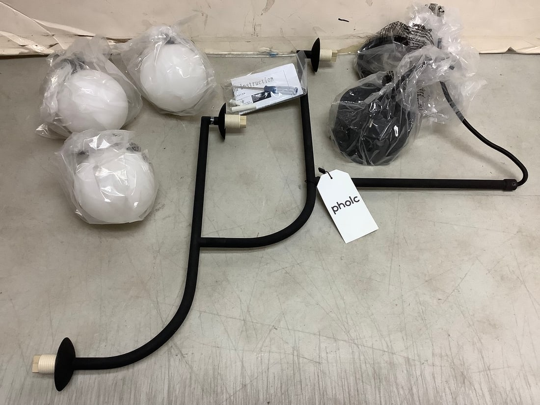 Pholc Opal glass black pendant lamp(brand new): Pholc Opal glass black pendant lamp(brand new)