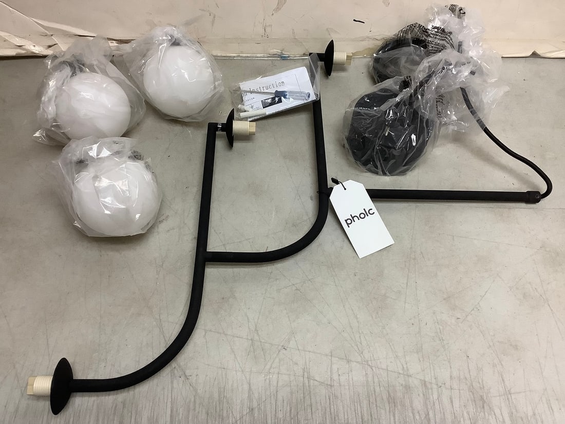 Pholc Opal glass black pendant lamp(brand new): Pholc Opal glass black pendant lamp(brand new)