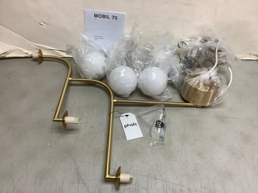 Pholc Opal glass brass pendant lamp(brand new)