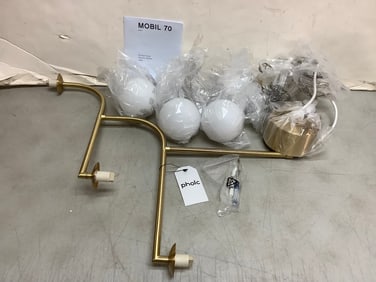 Pholc Opal glass brass pendant lamp(brand new)