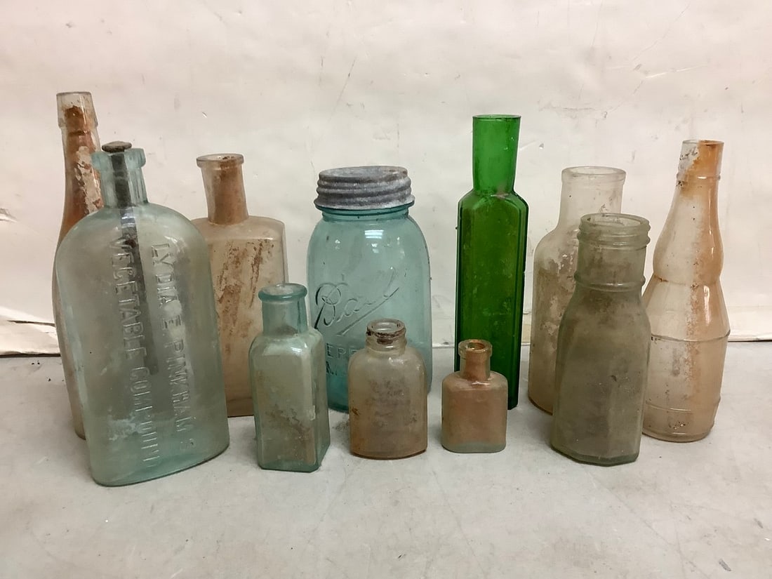 Various Glass Bottles (Tallest - 9.75in) (1 of 1)