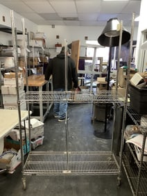 Metal Rack on Wheels (48inx80in)