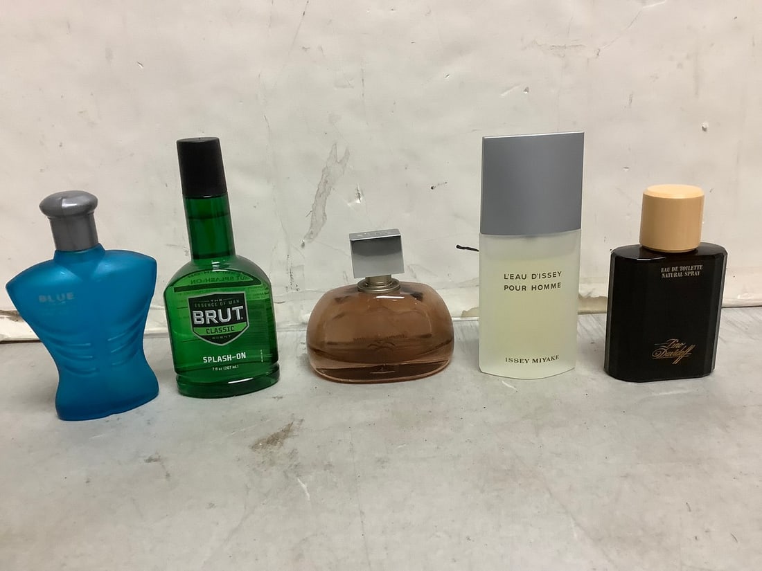 Various Colognes and Parfums (Blue, Brut, L'eau D'issey Pour Homme and more): Various Colognes and Parfums (Blue, Brut, L'eau D'issey Pour Homme and more)