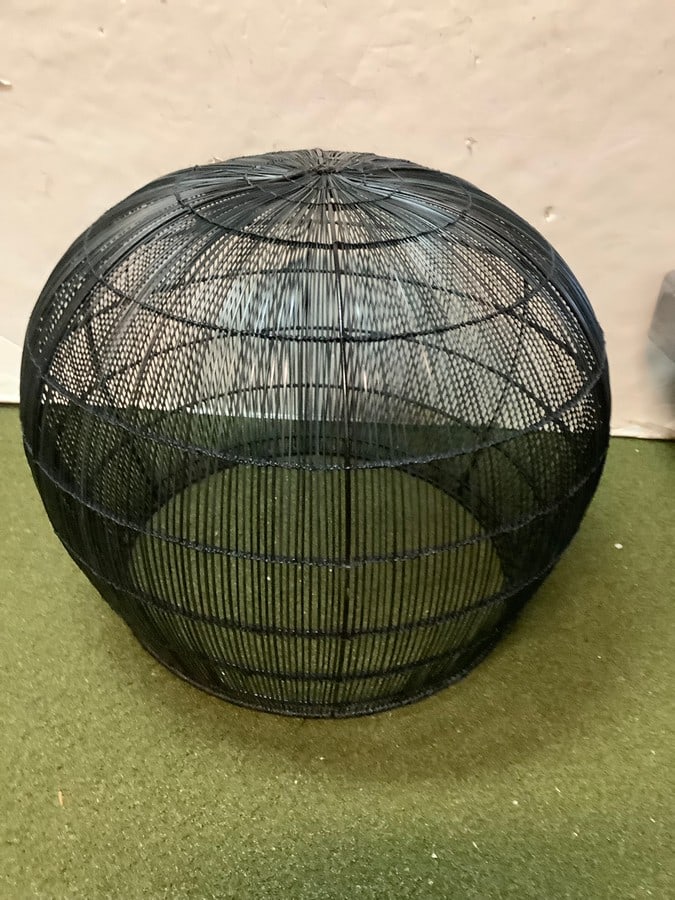 MCM Black Hanging Light Fixture  - SHADE ONLY (18in Tall) (1 of 1)