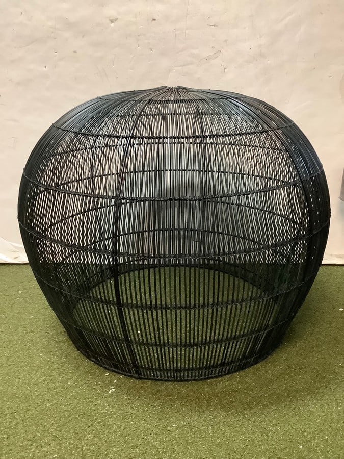 MCM Black Hanging Light Fixture  - SHADE ONLY (18in Tall) (1 of 1)