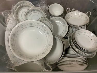 English Garden Fine China Dish Set (Cups, Plates Bowls and more) Cup Height - 2.25in