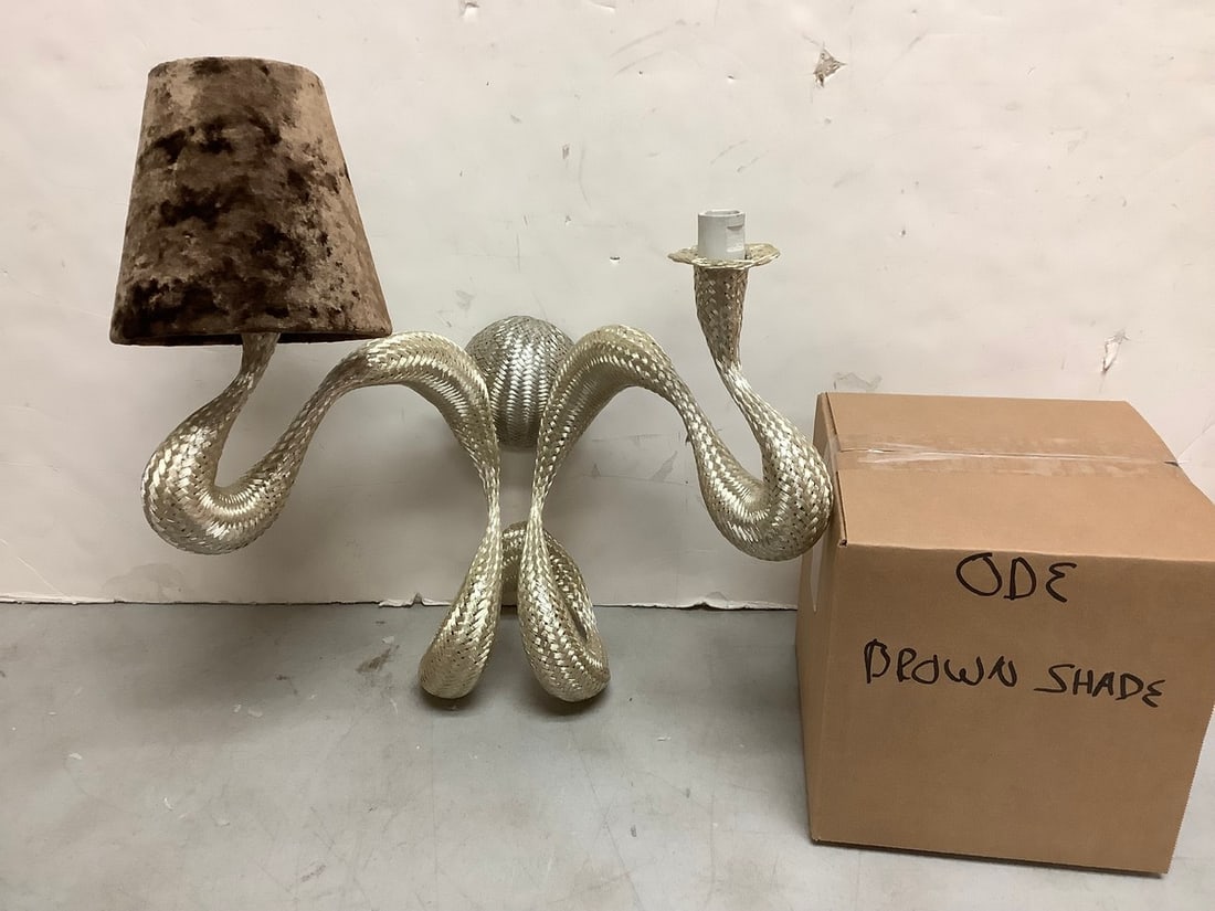 Light Fixture with Two Light Brown Shades - Designed by Jacco Maris (1 of 1)