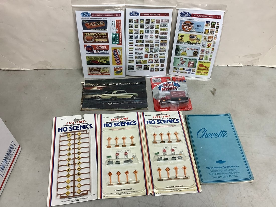 HO Scenics Scale Model Parts, Mini Metals Toy Truck, Miniature Advertisements and more (1 of 1)