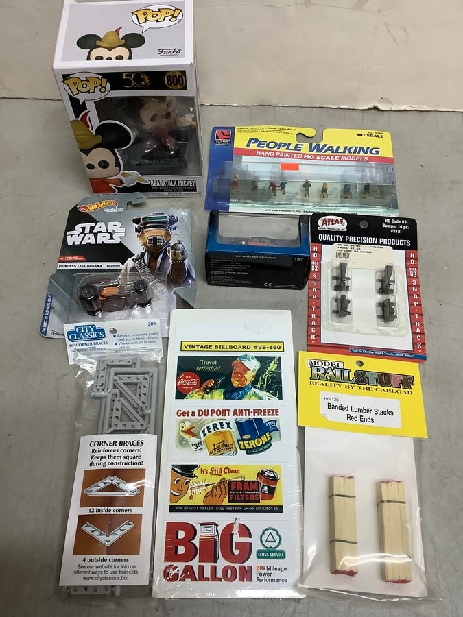 Beanstalk Mickey Pop Figure, Star Wars Hot Wheels, HO Scale Parts and more (1 of 1)