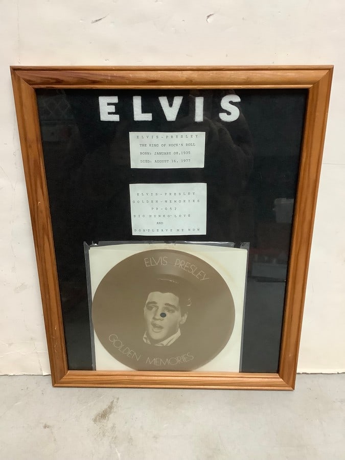 Framed Elvis Presley record(12.25in.x15.25in.) (1 of 1)
