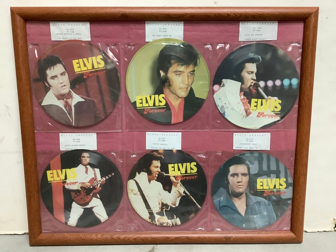 Framed Elvis records(19.5in.x23.5in.) (1 of 1)