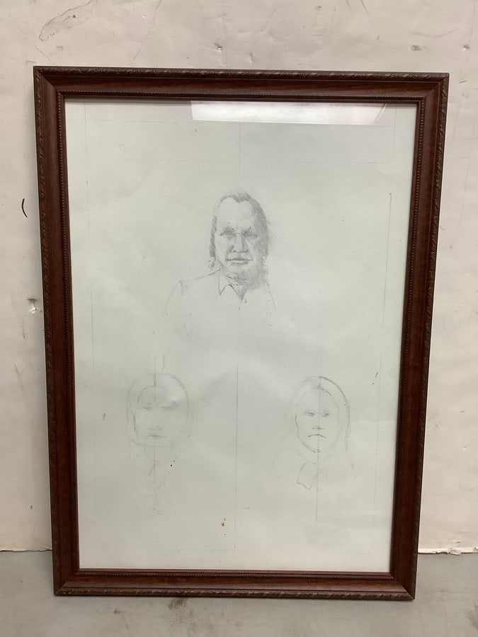 Framed sketch artwork(15.5x21.5): Framed sketch artwork(15.5x21.5)
