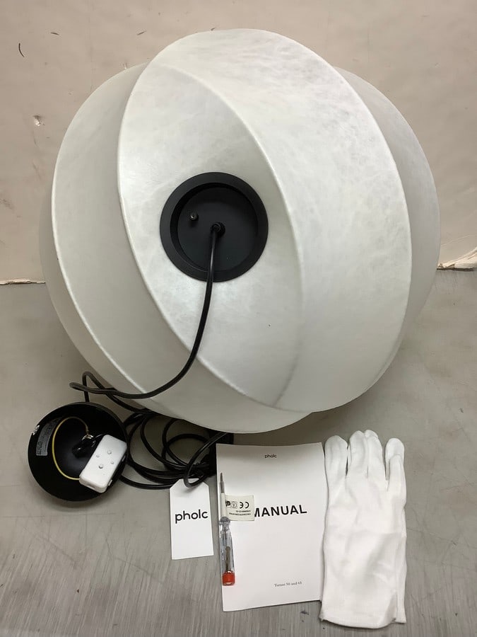 Pholc Turner 50 Pendant Cocoon Light Fixture With Manual and Gloves (1 of 1)