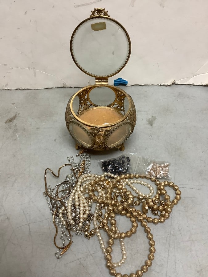 Jewelry Box with Necklaces: Jewelry Box with Necklaces