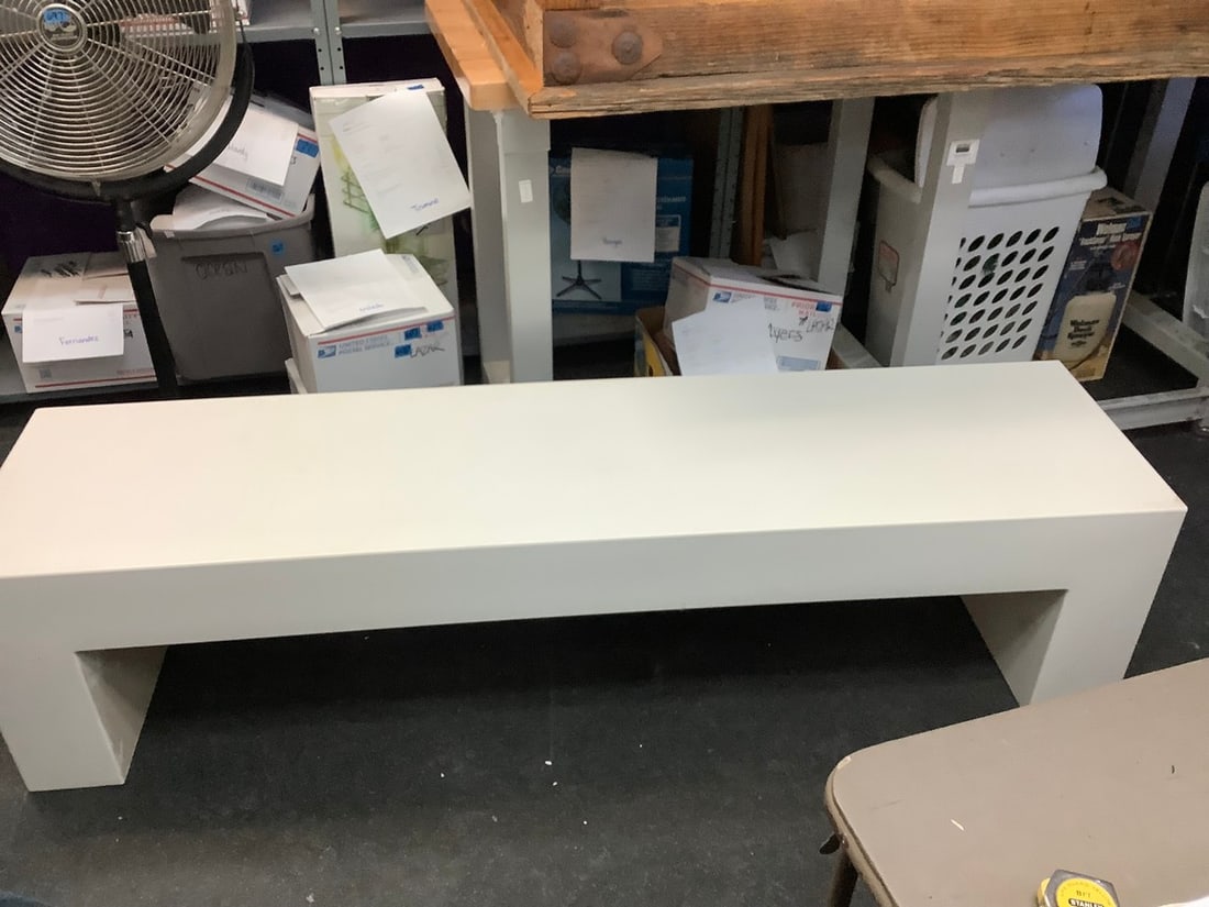 Heller Heavy Duty Plastic Bench - White (6ftx18inx18in) (1 of 1)