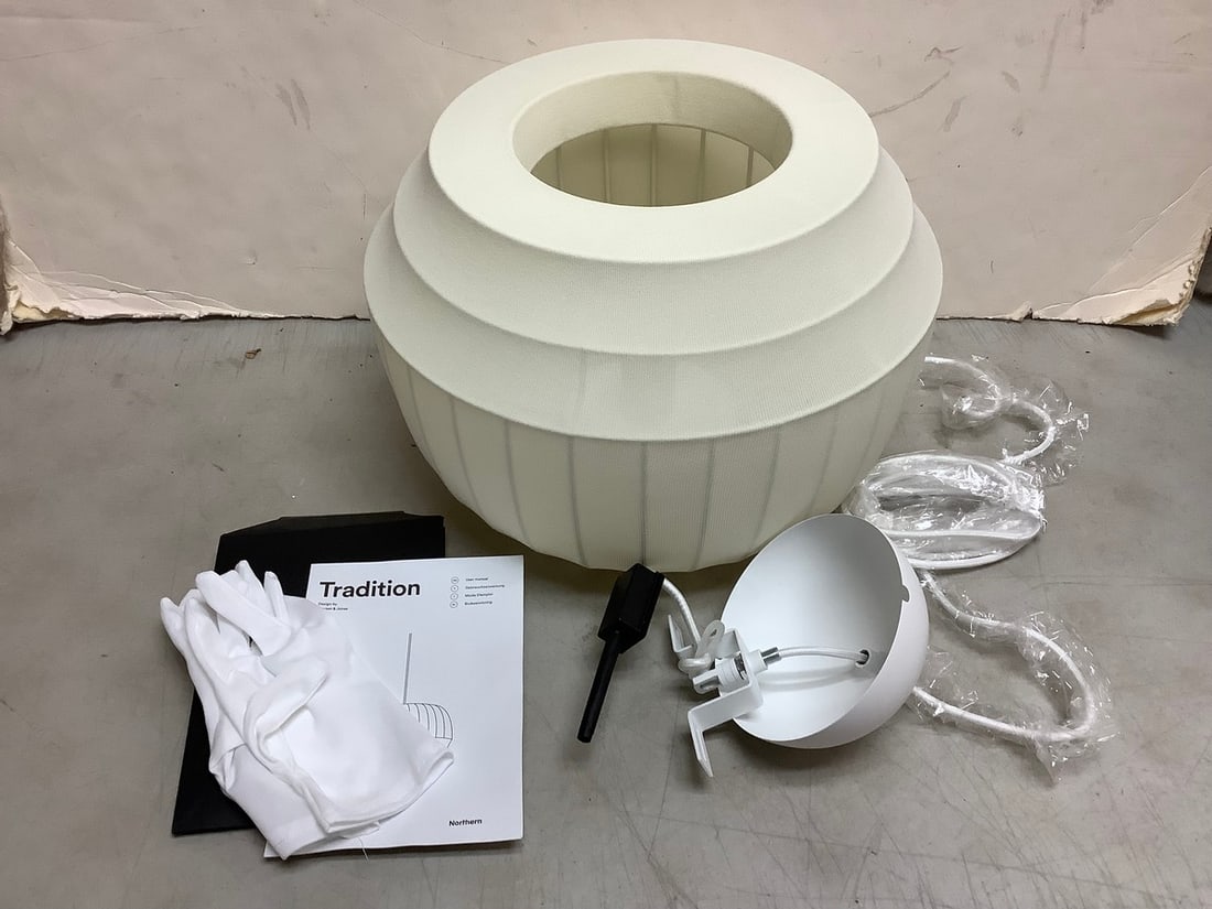 Tradition Northern Pendant Light Fixture with Gloves and Manual - Off White: Tradition Northern Pendant Light Fixture with Gloves and Manual - Off White