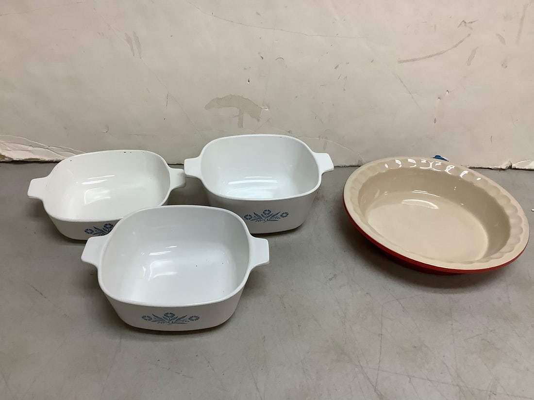 Le Creuset Ceramic Bowl (10.5in Across) and Various Corningware (1 of 1)
