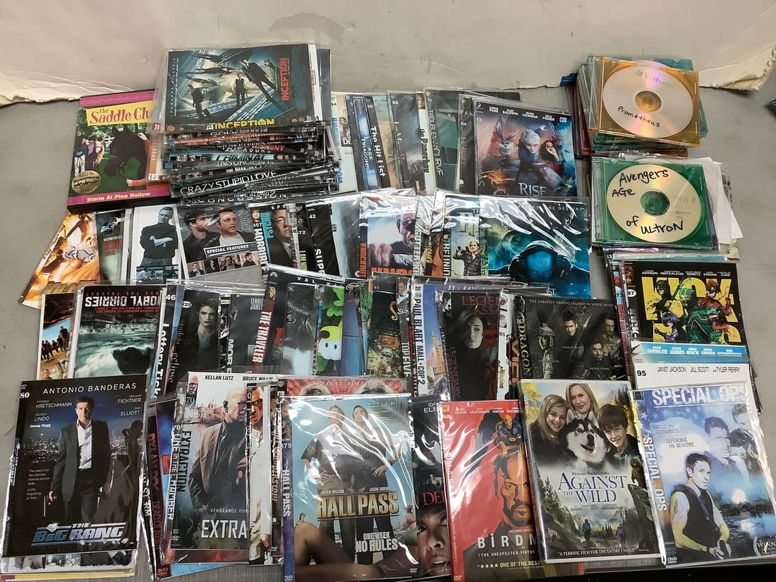 Large lot of New Recorded DVDs with Sleeves (1 of 1)