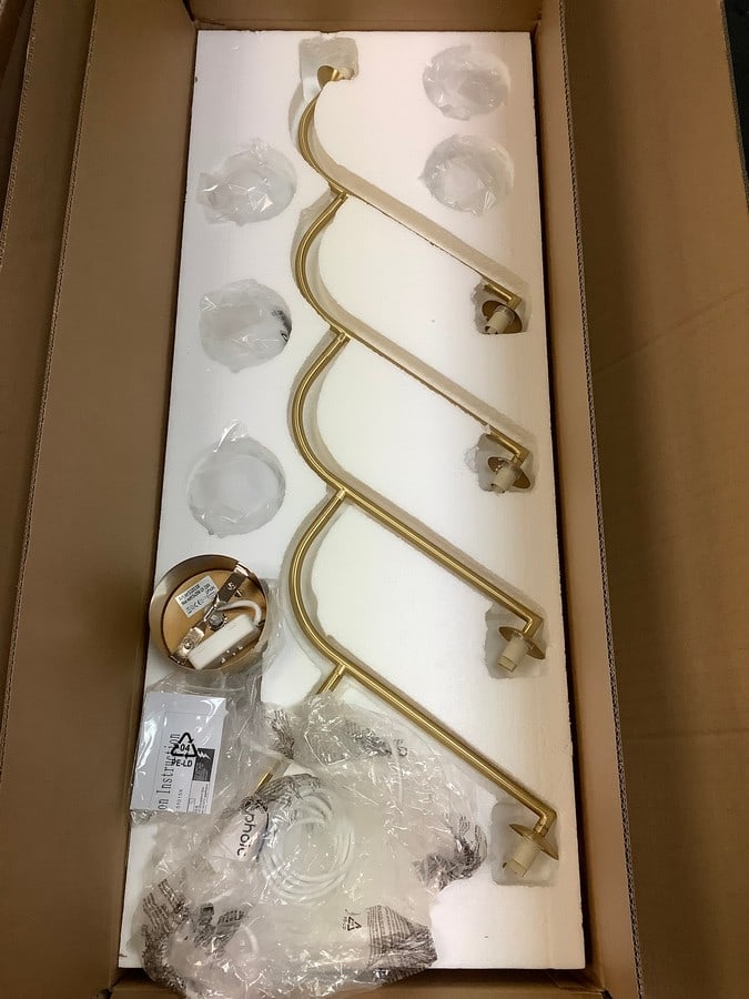 Pholc Mobil opal glass brass pendant lamp(brand new-about 40in.long): Pholc Mobil opal glass brass pendant lamp(brand new-about 40in.long)
