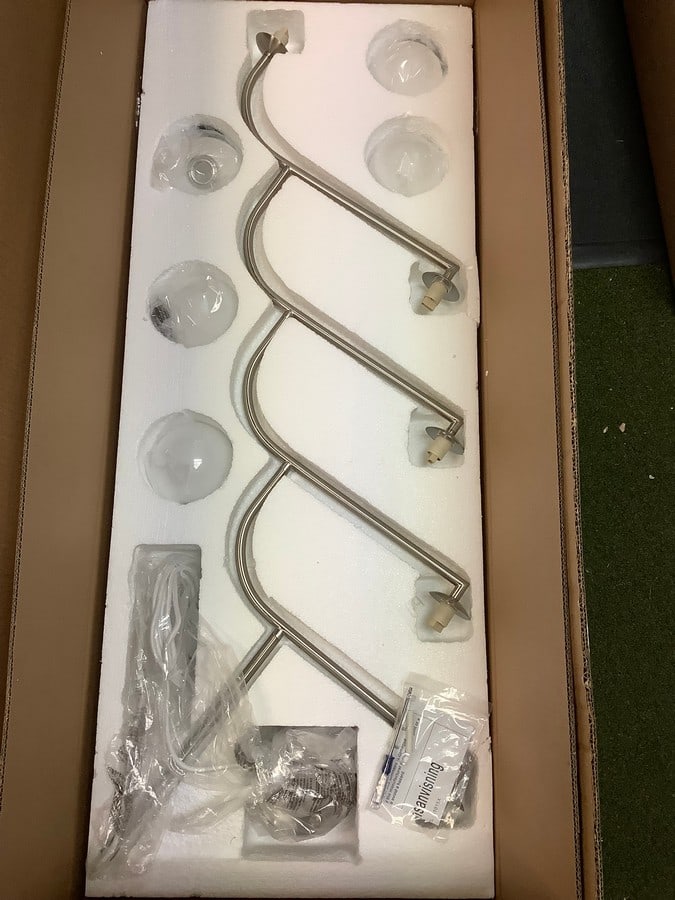 Pholc Mobil opal glass nickel pendant lamp(brand new-about 40in.long): Pholc Mobil opal glass nickel pendant lamp(brand new-about 40in.long)