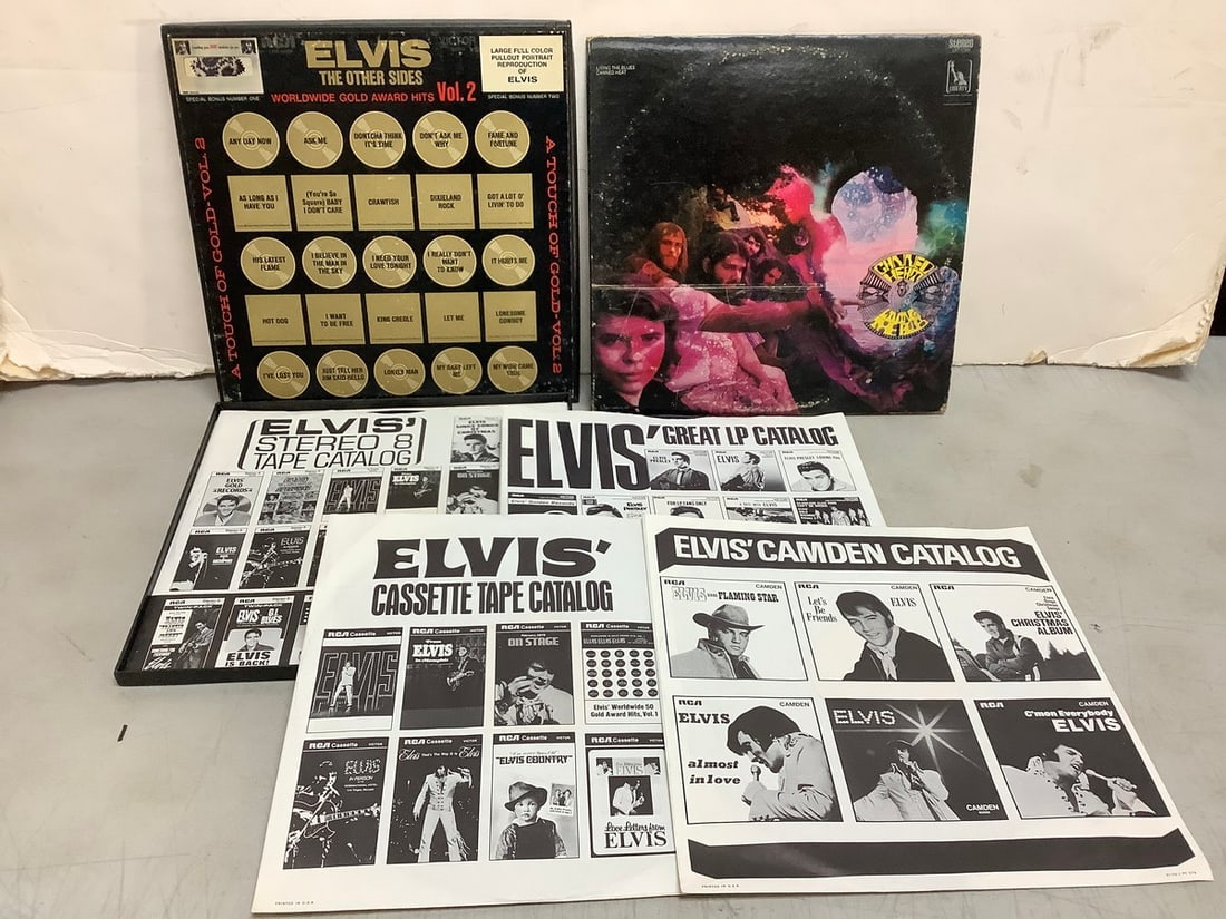 Vintage record sets(Elvis, Canned Heat-Living the Blues) (1 of 1)
