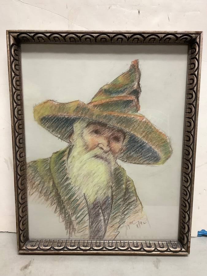 Framed Wizard Artwork Signed Mac (17.25inx21.5in) (1 of 1)