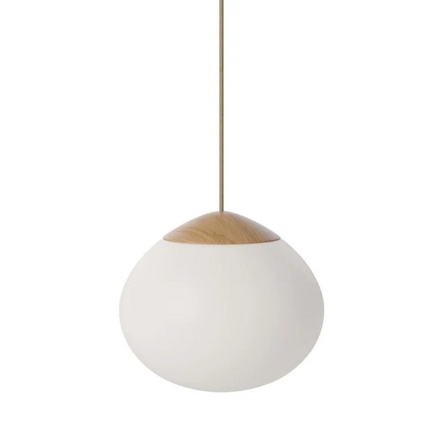 Acorn Pendant Light 365 North - White/Oiled Oak: Acorn Pendant Light 365 North - White/Oiled Oak