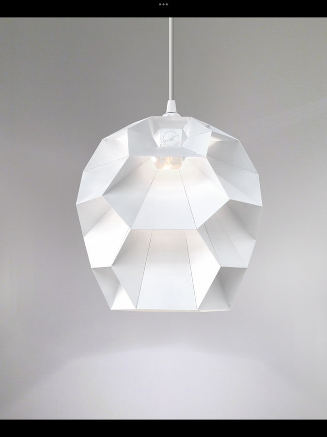 Marc De Groot Beehive 40 Pendant Light Fixture - White Powder Coat: Marc De Groot Beehive 40 Pendant Light Fixture - White Powder Coat
