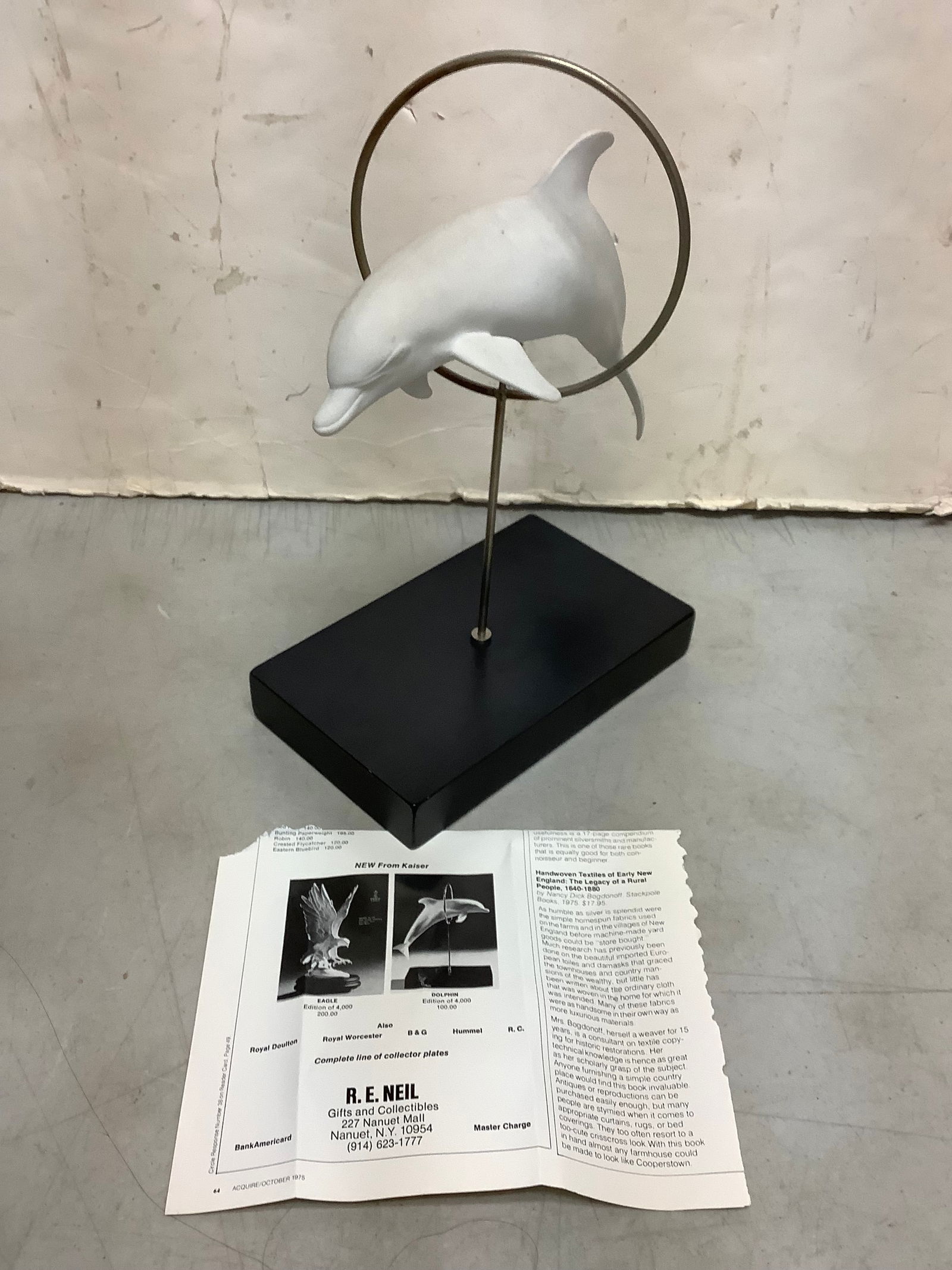 Royal Doulton Dolphin Statue with Stand (12in Tall) (1 of 1)
