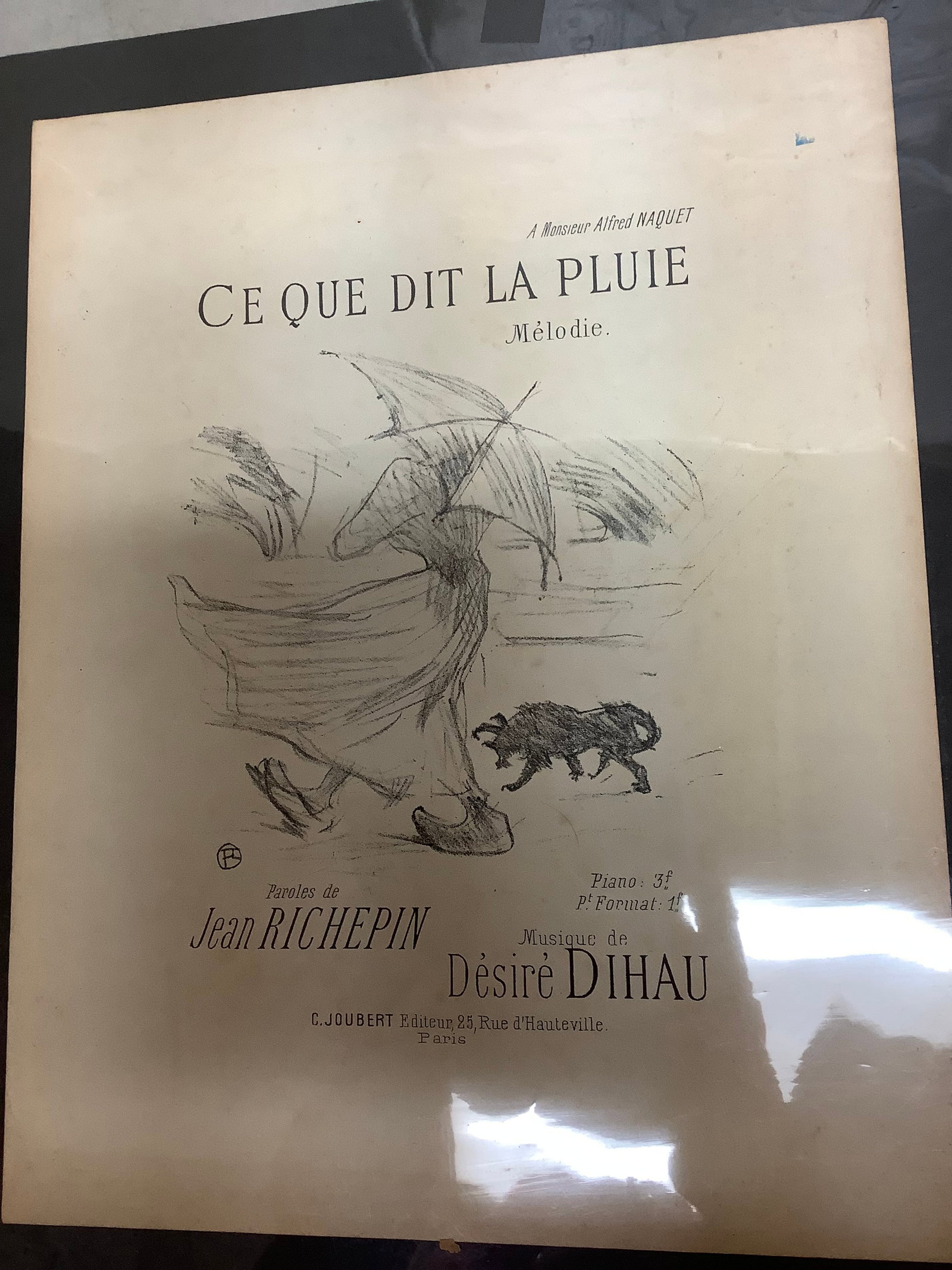 Ce Que Dit La Pluie sketch art print(11in.x14in.): Ce Que Dit La Pluie sketch art print(11in.x14in.)