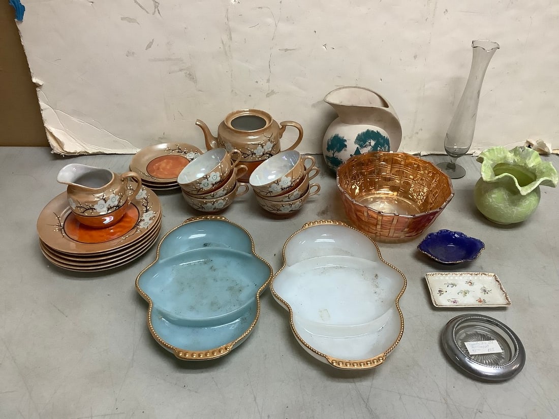 Shawnee vase, hand painted tea set, and more(tallest 10in.) (1 of 1)