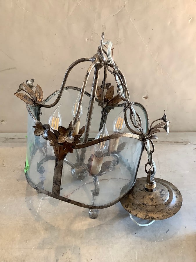 Antique chandelier light fixture (1 of 1)