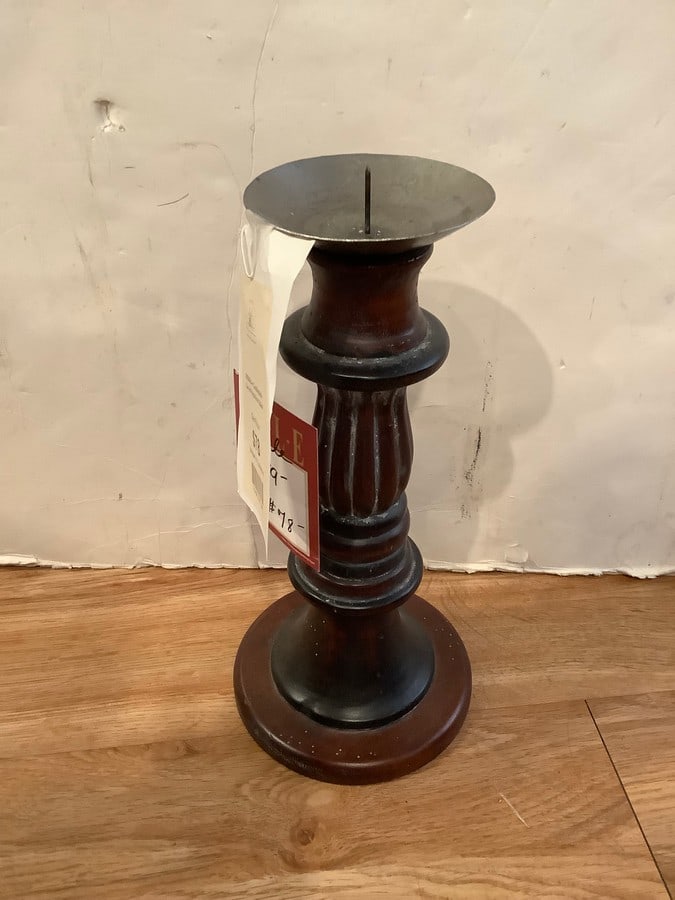 Candlestick carved signature holder(12in.tall): Candlestick carved signature holder(12in.tall)