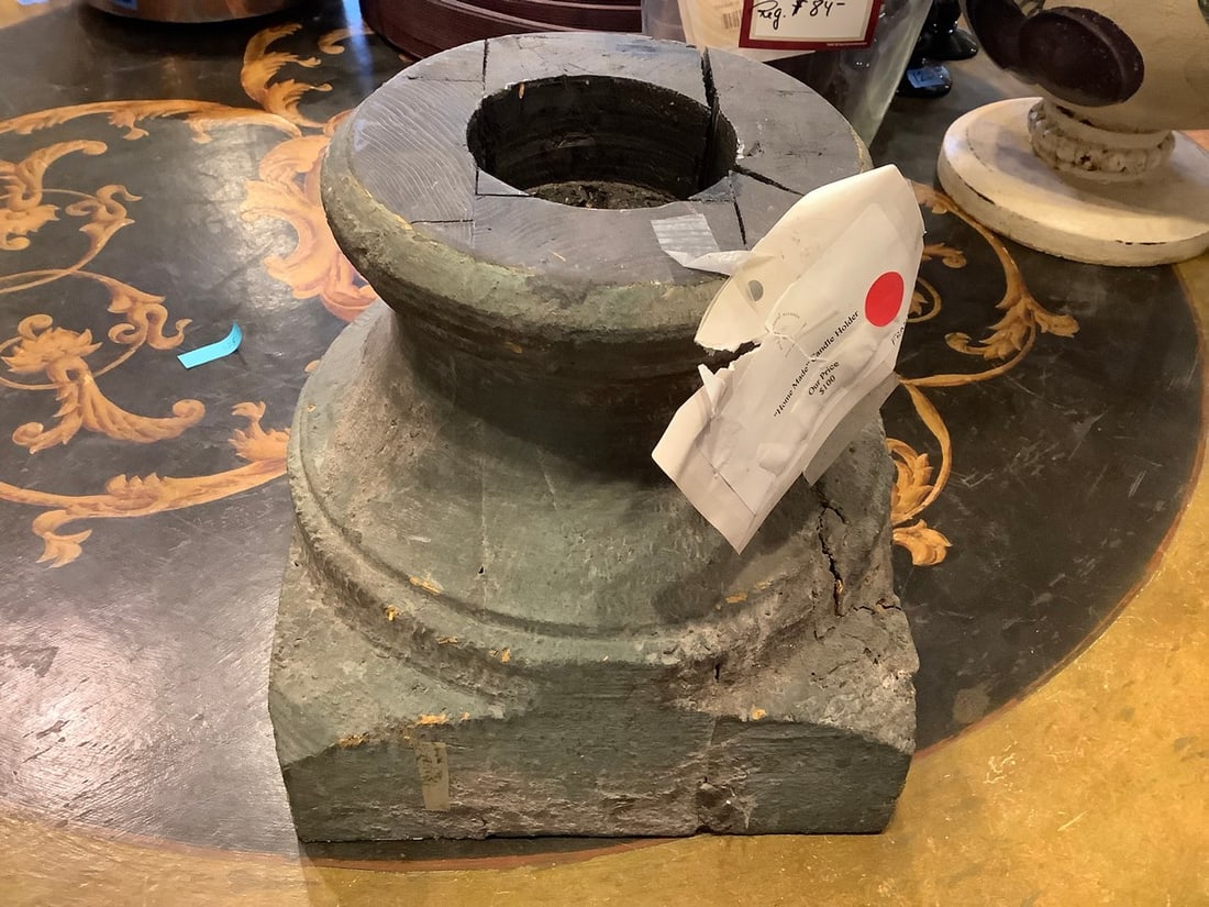 Early homemade candleholder(made from mansion on Jersey Shore-12in.x12in.) (1 of 1)