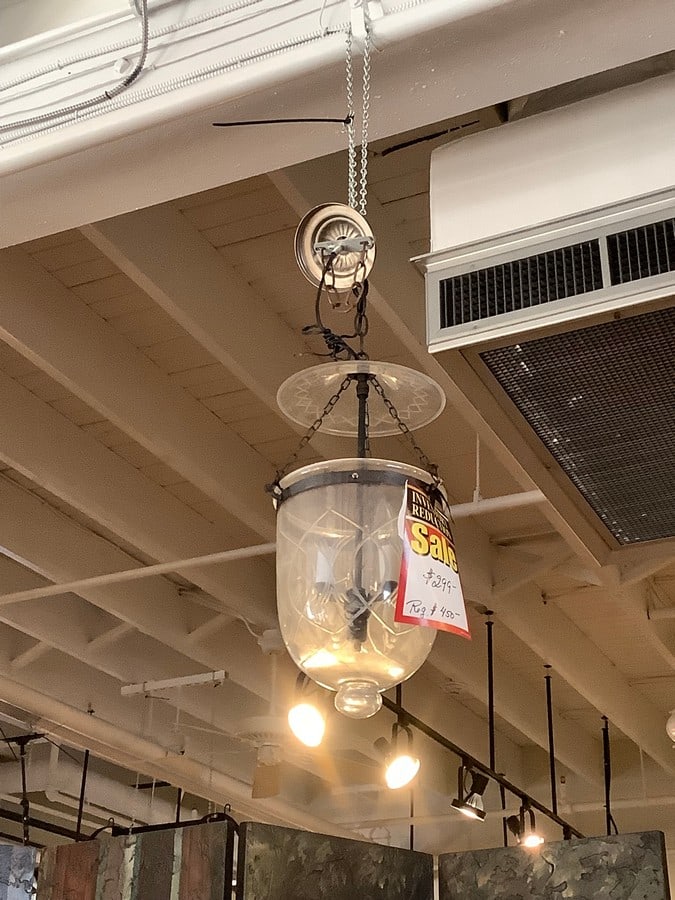 Glass hanging light fixture(21in.long): Glass hanging light fixture(21in.long)