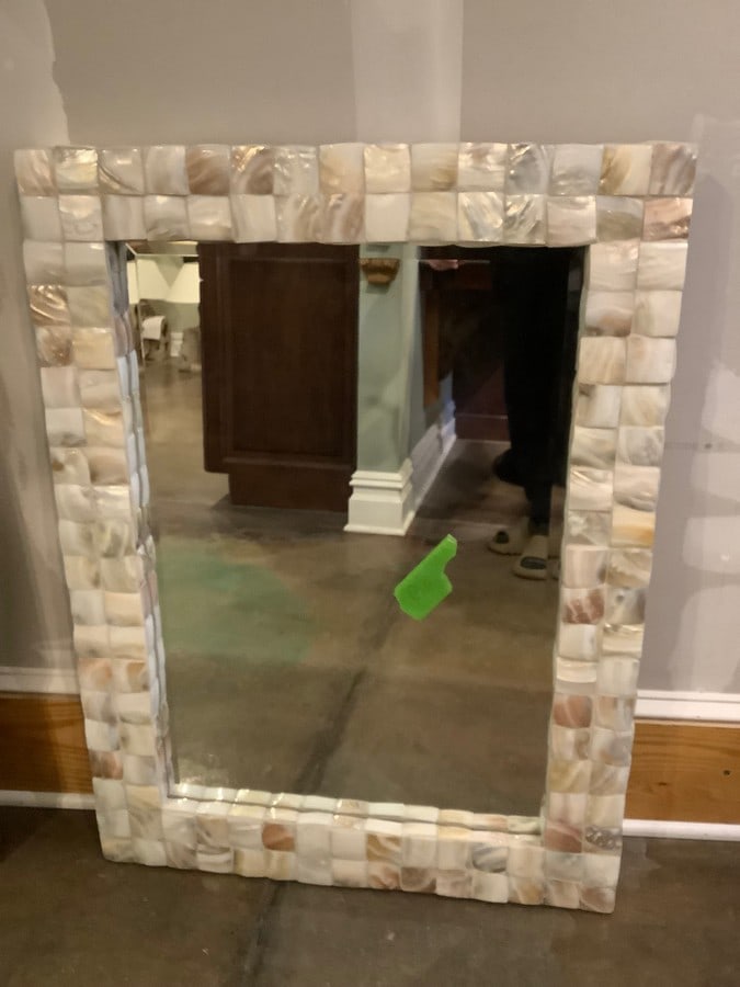 Mother of Pearl Uttermost framed mirror(37in.x27in.) (1 of 1)