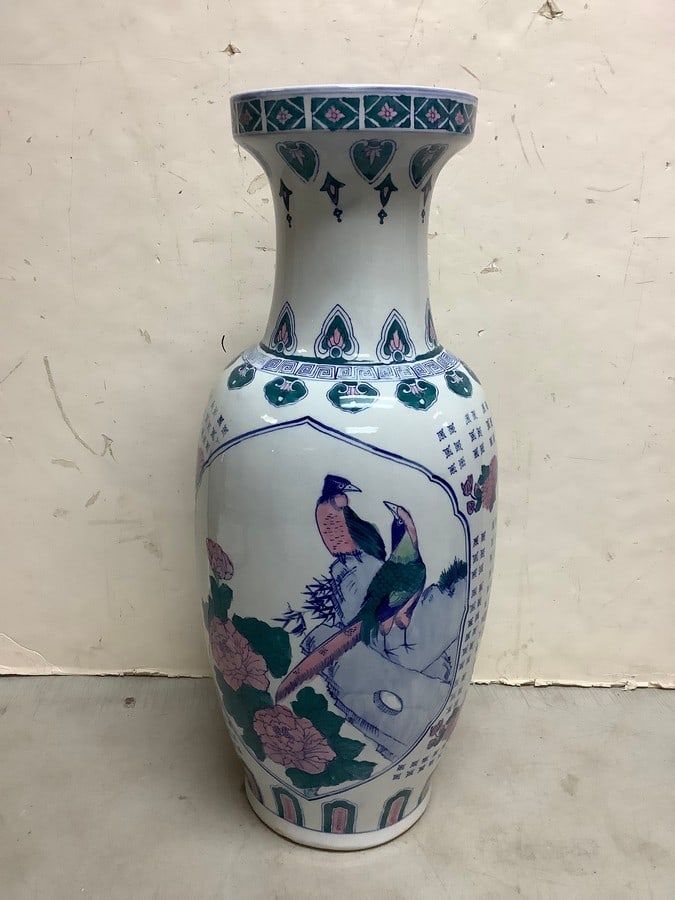 Large ceramic vase(25in.tall): Large ceramic vase(25in.tall)