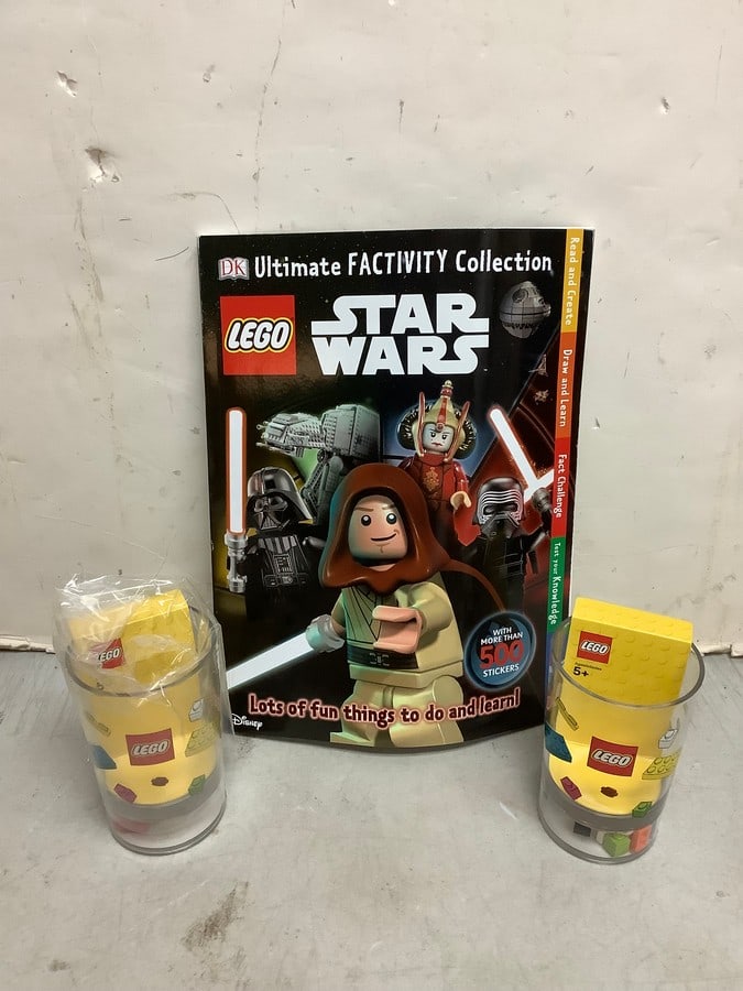 Lego Star Wars Ultimate Factivity Collection book and Lego cups(4.5in.tall) (1 of 1)