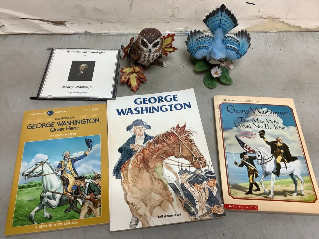 Lenox ceramics(tallest 3.75in.) and George Washington books/CD (1 of 1)