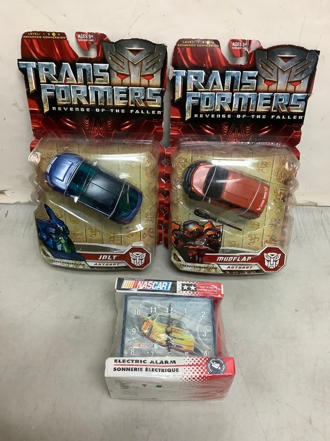 WestClox Nascar electric alarm clock and Transformers toys(new in box) (1 of 1)