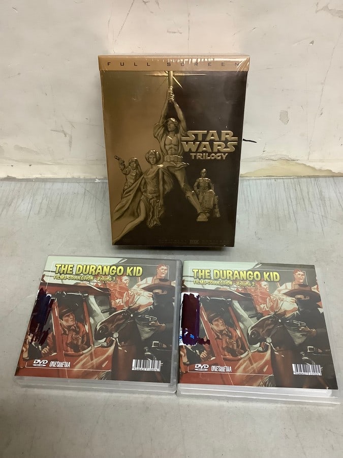 Star Wars trilogy set(sealed) and The Durango Kid films collection DVD's(volume 1 and 2) (1 of 1)