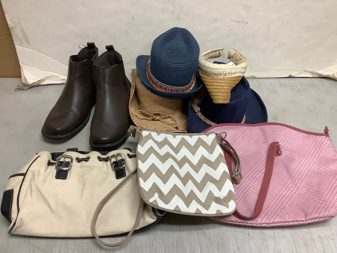 Soft Stags boots(12E), handbags, and hats: Soft Stags boots(12E), handbags, and hats