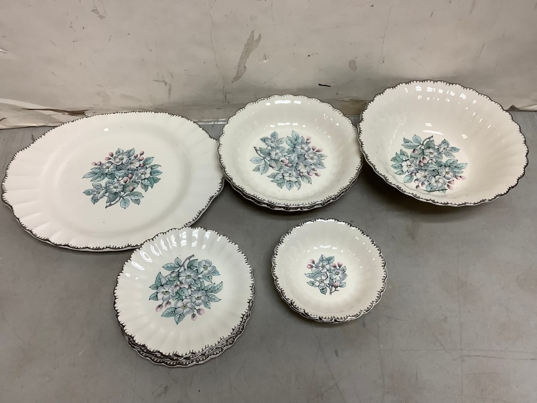 American Limoges ceramic plates(longest 12in.) and bowls (1 of 1)