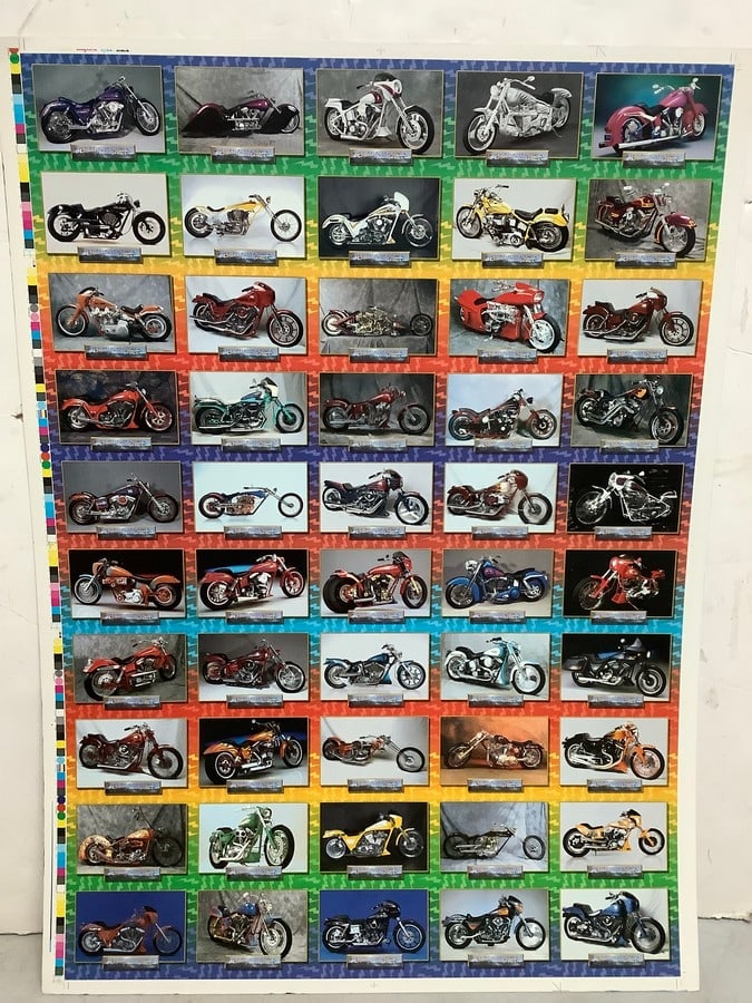 1993 Thunder Productions Uncut Harley Factory Sheet(19in.x26in.): 1993 Thunder Productions Uncut Harley Factory Sheet(19in.x26in.)