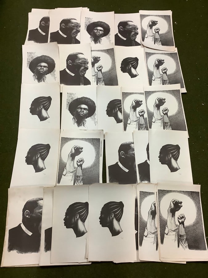 Various Black and White Prints Signed Thomas - 1971 (11inx17in): Various Black and White Prints Signed Thomas - 1971 (11inx17in)