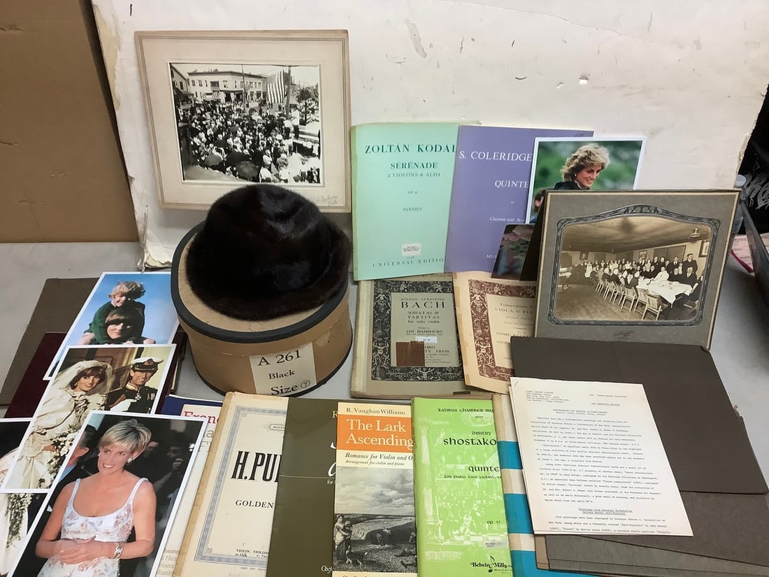Various Music Booklets, Photographic Prints, Fur Hat and more: Various Music Booklets, Photographic Prints, Fur Hat and more